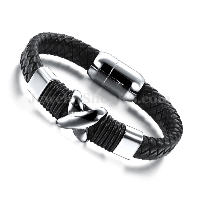 Bracciale In Pelle Di Titanio Da Uomo Alla Moda C902 Bracciale In Pelle Di Titanio Da Uomo Alla Moda C902