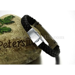 Bracciale In Pelle Di Titanio Da Uomo Personality C817