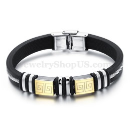 Elegante Nuovo Bracciale Da Uomo In Titanio C932
