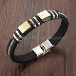 Elegante Nuovo Bracciale Da Uomo In Titanio C932