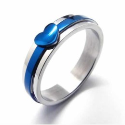 Dolce Anello In Titanio Blu Da 5 Mm
