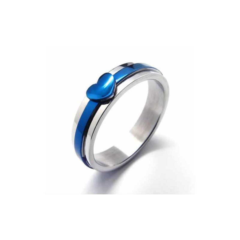 Dolce Anello In Titanio Blu Da 5 Mm Dolce Anello In Titanio Blu Da 5 Mm