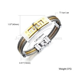 Bracciale Classico Da Uomo In Titanio Online C784