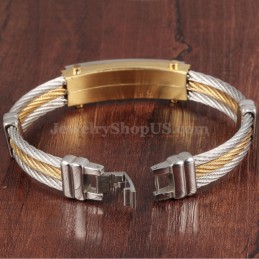 Bracciale Da Uomo In Titanio Con Zirconi C783
