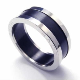 Anello Love In Titanio Nero Da 8 Mm