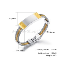Bracciale In Titanio Da Uomo Squisito C755
