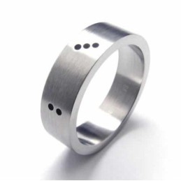 Anello Da Uomo Dice In Titanio Da 6 Mm