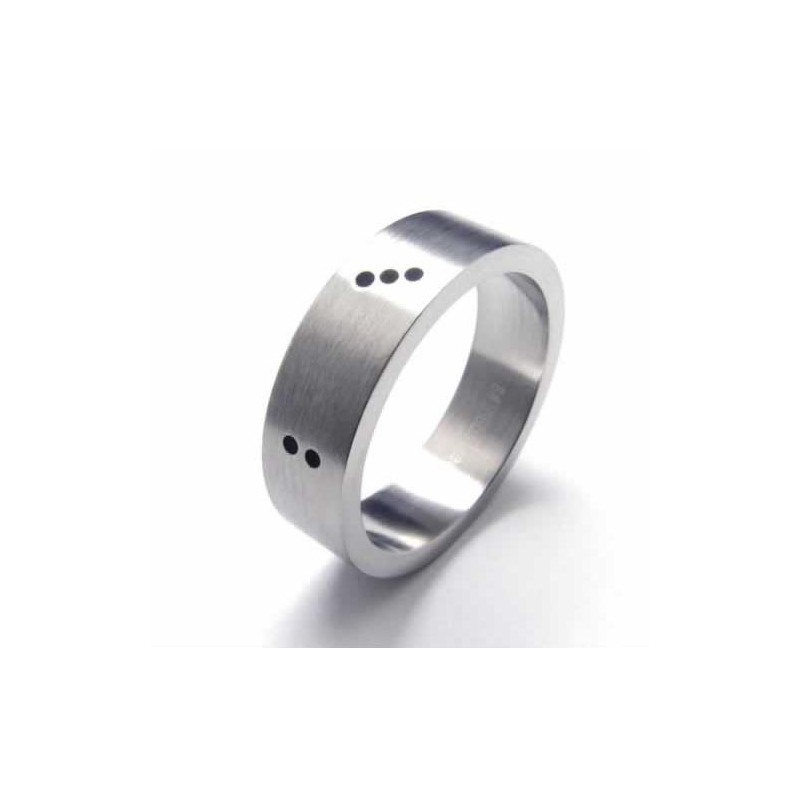 Anello Da Uomo Dice In Titanio Da 6 Mm Anello Da Uomo Dice In Titanio Da 6 Mm
