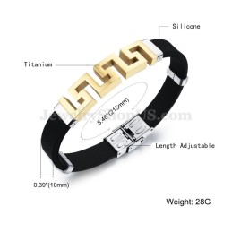 Bracciale Da Uomo In Titanio Dorato Cavo C996