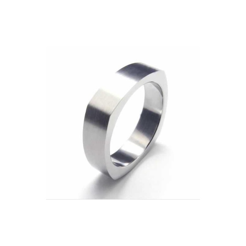 Anello Unisex In Titanio Puro Da 5 Mm Anello Unisex In Titanio Puro Da 5 Mm