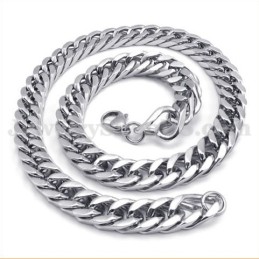 Collana Con Catena In Titanio Da Uomo In Argento In Saldo
