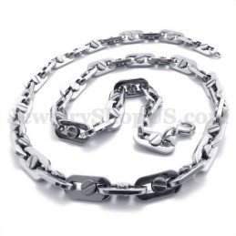 Elegante Collana Con Catena In Titanio Da Uomo