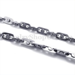 Elegante Collana Con Catena In Titanio Da Uomo
