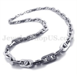 Elegante Collana Con Catena In Titanio Da Uomo