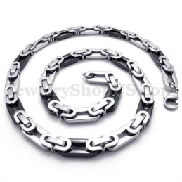 Elegante Collana Con Catena In Titanio Nero Da Uomo