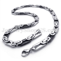 Elegante Collana Con Catena In Titanio Nero Da Uomo