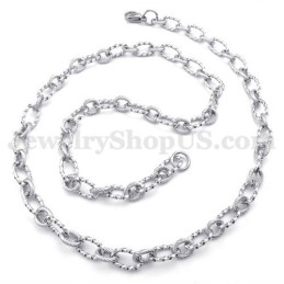 Collana Semplice In Argento Con Catena In Titanio Da Uomo