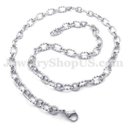 Collana Semplice In Argento Con Catena In Titanio Da Uomo