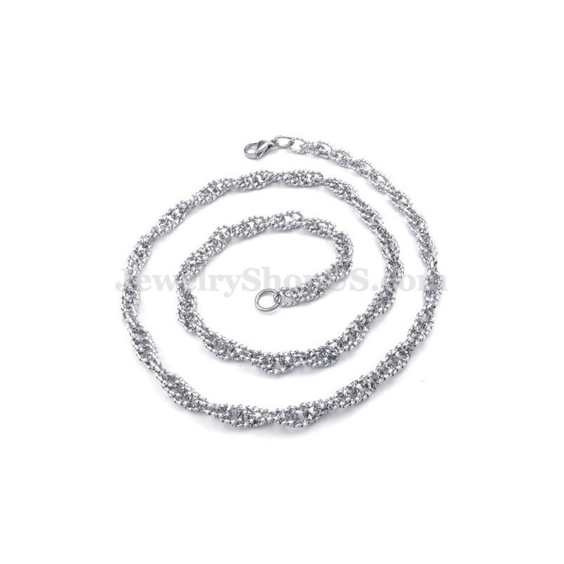 Collana Con Catena In Titanio Da Uomo In Argento, Nuovo Stile Collana Con Catena In Titanio Da Uomo In Argento, Nuovo Stile