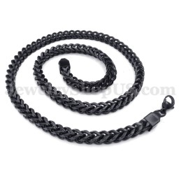 Squisita Collana Con Catena In Titanio Nero Da Uomo