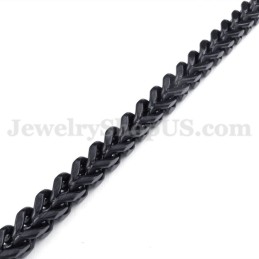 Squisita Collana Con Catena In Titanio Nero Da Uomo