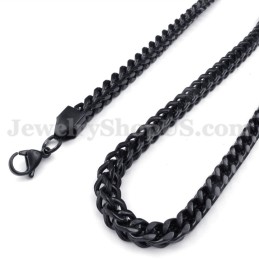 Squisita Collana Con Catena In Titanio Nero Da Uomo