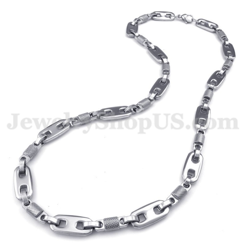 Collana Con Catena In Titanio Da Uomo Alla Moda Collana Con Catena In Titanio Da Uomo Alla Moda