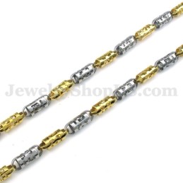 Squisita Collana Da Uomo In Titanio Con Catena In Oro