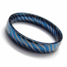 Anello Da Donna In Titanio Blu Da 4 Mm