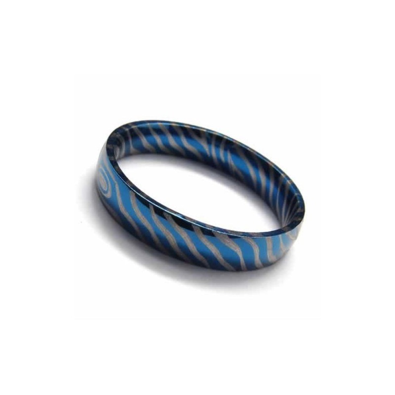 Anello Da Donna In Titanio Blu Da 4 Mm Anello Da Donna In Titanio Blu Da 4 Mm