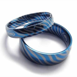 Anello Da Donna In Titanio Blu Da 4 Mm