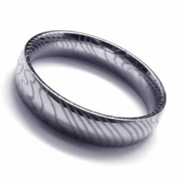 Anello Da Donna In Argento E Titanio Da 4 Mm