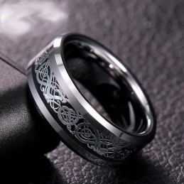 Anelli In Tungsteno Con Motivi A Drago, Da Uomo, Di Personalità Alla Moda