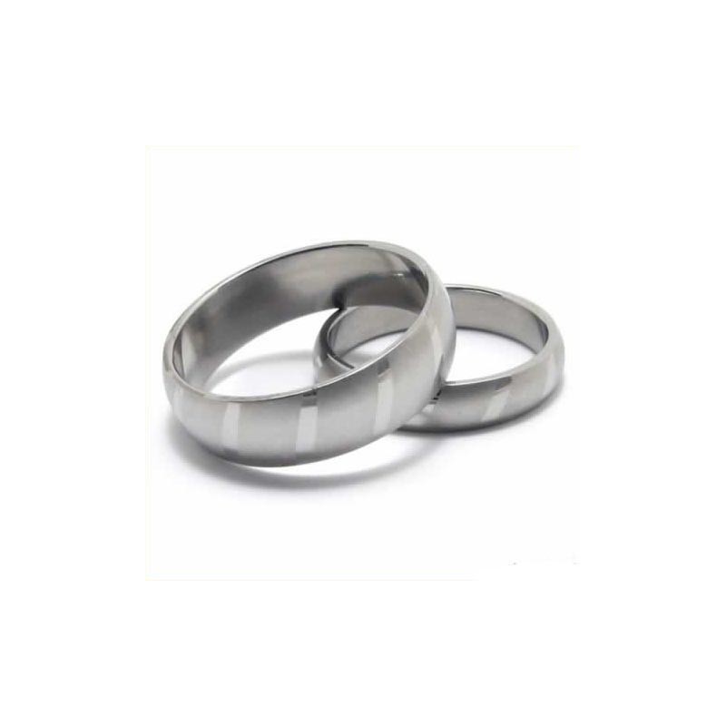 Anello Unisex In Titanio Bombato Da 6 Mm Anello Unisex In Titanio Bombato Da 6 Mm