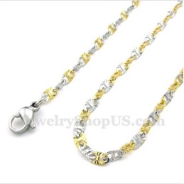 Collana In Titanio E Oro Da Donna