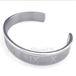 Bracciale Da Uomo In Titanio Con Numeri Romani