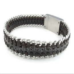 Bracciale In Pelle Di Titanio Da Uomo