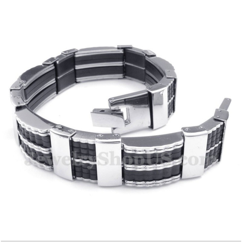 Bracciale In Gomma Di Titanio Da Uomo Bracciale In Gomma Di Titanio Da Uomo