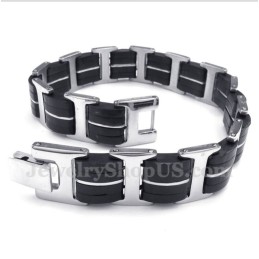 Bracciale In Gomma Di Titanio Da Uomo