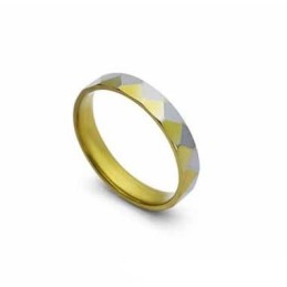 Anello In Titanio Oro E Argento Da 4 Mm
