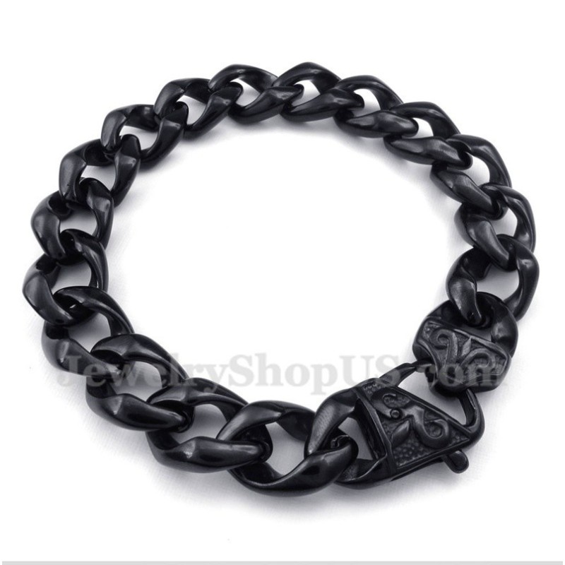 Bracciale Da Uomo In Titanio Fuso Nero Bracciale Da Uomo In Titanio Fuso Nero