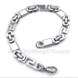 Bracciale Da Uomo In Titanio Con Motivo A Meandro Greco