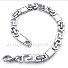 Bracciale Da Uomo In Titanio Con Motivo A Meandro Greco
