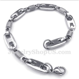 Bracciale Da Uomo Con Perle Rotonde In Titanio