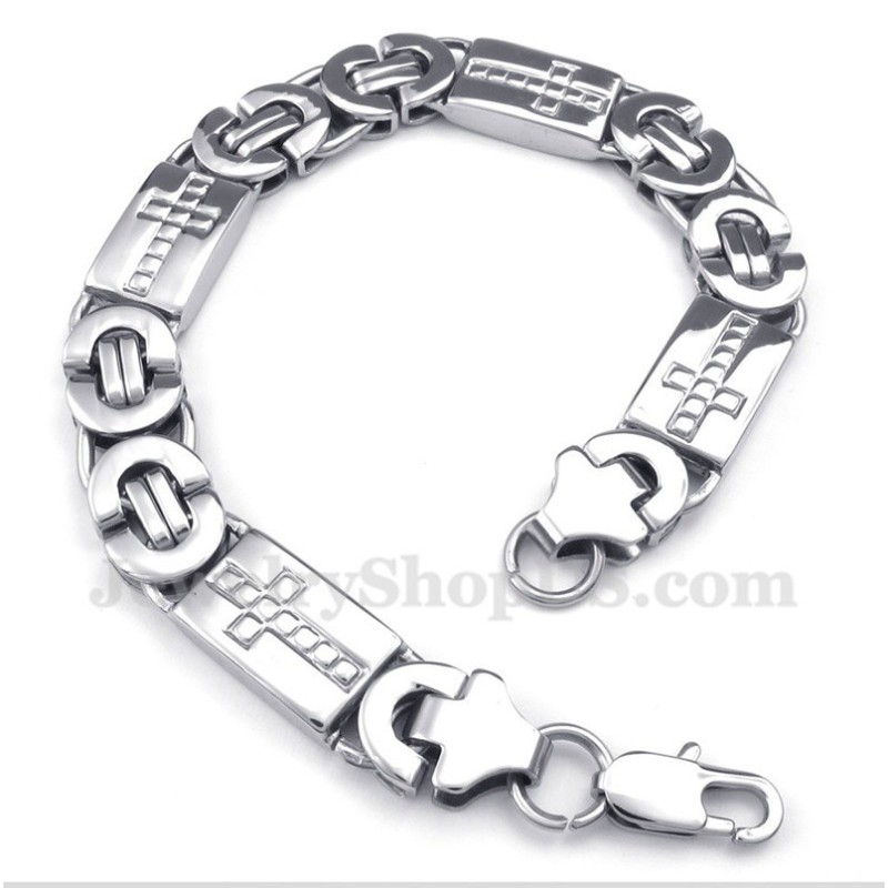 Bracciale Da Uomo Con Croce In Titanio Bracciale Da Uomo Con Croce In Titanio