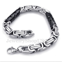 Bracciale Da Uomo In Titanio Con Cilindro Nero