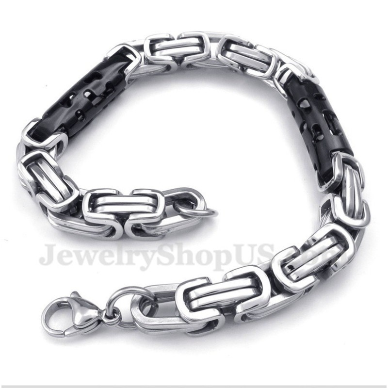 Bracciale Da Uomo In Titanio Con Cilindro Nero Bracciale Da Uomo In Titanio Con Cilindro Nero
