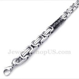 Bracciale Da Uomo In Titanio Con Cilindro Nero