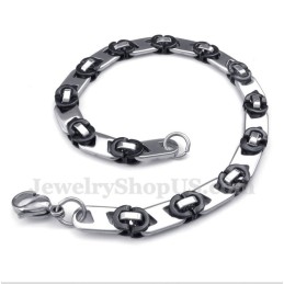 Bracciale Rotondo Nero In Titanio Da Uomo