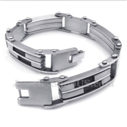 Bracciale Da Uomo In Titanio Nero Con Cavo